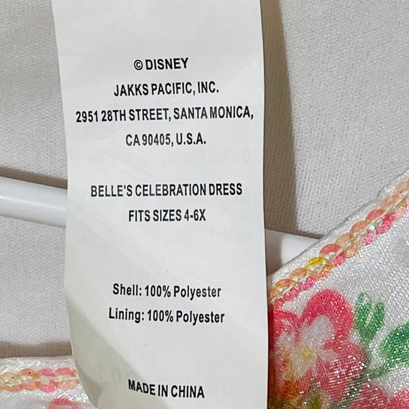 😍Disney Belle Beauty & The Beast Floral Celebration Dress Up Costume siz… - Picture 9 of 13